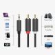 6. Ugreen AV102 10511 Kabel 3,5 mm Miniklinke (männlich) / 2RCA (männlich) 1,5 m – grau
