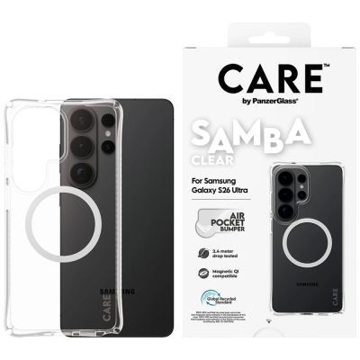 CARE by PanzerGlass Samba Transparente Qi-Hülle für Samsung Galaxy S26 Ultra - Transparent