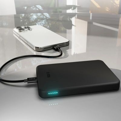 4. SBS Mag Power Qi2 5000 mAh Powerbank kompatibel mit MagSafe - Schwarz