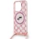 5. Karl Lagerfeld IML Crossbody Monogram Karl & Choupette Head MagSafe-Hülle für iPhone 15 Pro – Rosa