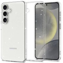 Tech-Protect FlexAir-Hülle für Samsung Galaxy S25 – transparent und glitzernd