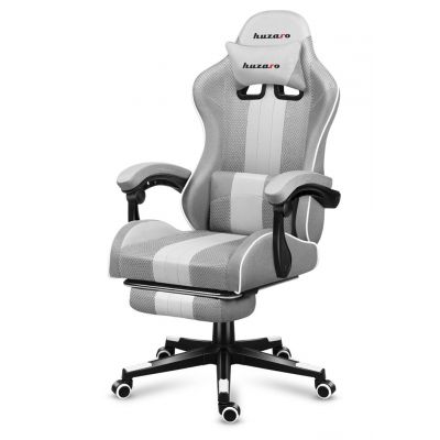 9. Huzaro Force 4.7 Gaming-Stuhl aus weißem Netzgewebe