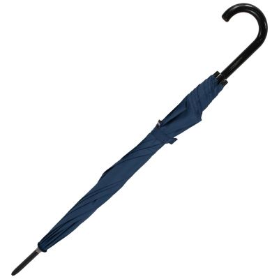 4. Langer halbautomatischer Regenschirm mit gebogenem Griff, marineblau, SEMI LINE