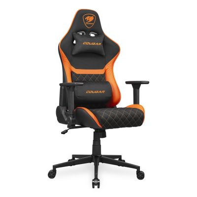 3. COUGAR CGR-A2F Universal-Gaming-Stuhl, gepolsterter Sitz, Schwarz, Orange