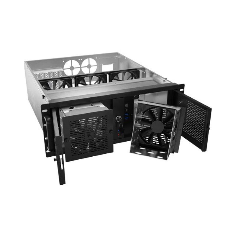 6. Lanberg SC01-5204-12B 4U Rack Modulares Servergehäuse