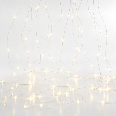 2. Weihnachtsbaumbeleuchtung, Lichtkaskade, Wasserfall, für den Außenbereich, 200 LEDs, warmweiß