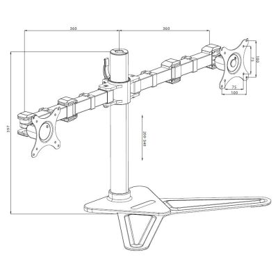 7. Iiyama DS1002D-B1 Halterung - Stativ mit verstellbarem Arm