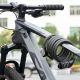 5. Rockbros RKS531 Fahrradschloss – Stahlseil, 5-stelliger Code + LED, 180 cm