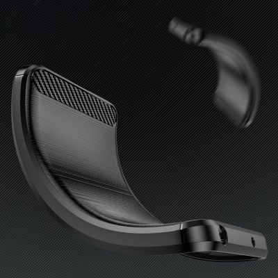 5. Carbon Case Flexibles Silikon für Xiaomi Poco F7 Ultra - Schwarz