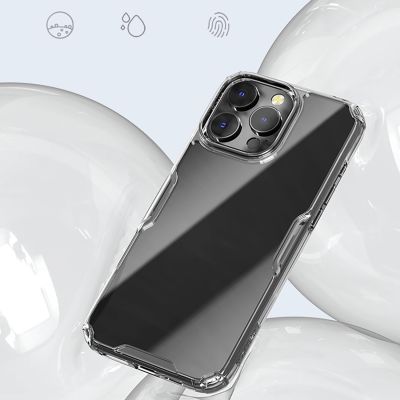 12. Nillkin Nature Pro Hülle für iPhone 16 Pro – transparent und weiß