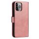 4. Brieftaschen-Hülle mit Ständer für iPhone 15 Pro Magnethülle – Rosa