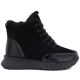 2. Damen-Lederstiefeletten mit Plateausohle, schwarz Jezzi 26BT17-488