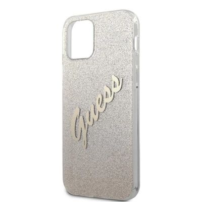 6. Guess GUHCP12LPCUGLSGO iPhone 12 Pro Max 6,7" Gold/Gold Hardcase Glitter Gradient Script