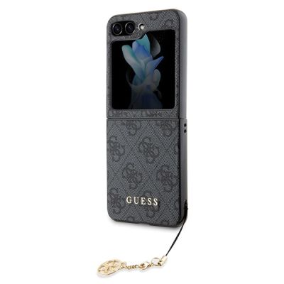 6. Guess 4G Charms Collection Hülle für Samsung Galaxy Z Flip 5 – Grau