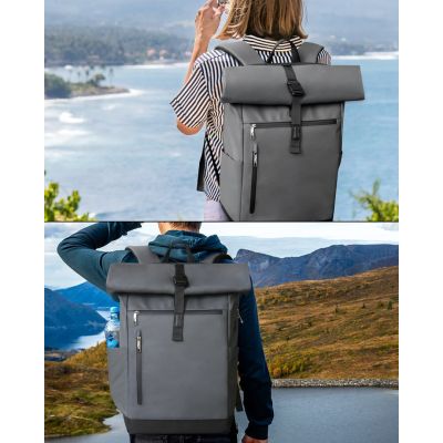 4. Inateck BP01003 Rucksack, Reiserucksack, Schwarz/Grau, Polyester