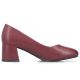 2. Damen-Pumps aus Leder mit hohem Absatz in Burgunderrot, Rieker 44750-35
