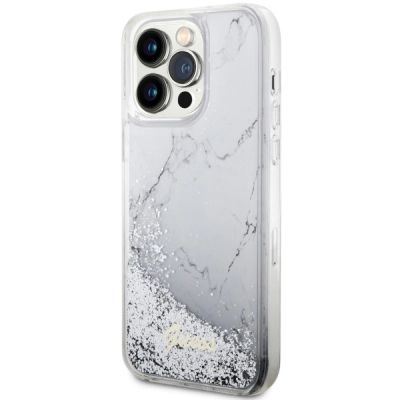 2. Guess GUHCP14XLCSGSGH iPhone 14 Pro Max 6,7" weiß/weißes Hardcase Liquid Glitter Marble