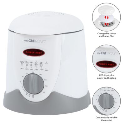 5. Clatronic FFR 2916 Fritteuse (1 l; 840 W; weiß)
