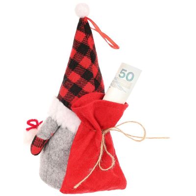 20. Dekorativer Weihnachtsmann mit Geschenktüte, 20 cm, Mädchen