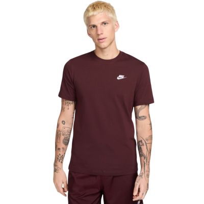 Herren-T-Shirt Nike Club Tee burgunderrot AR4997 652