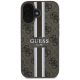 11. Guess 4G Printed Stripes MagSafe-Hülle für iPhone 16 – braun