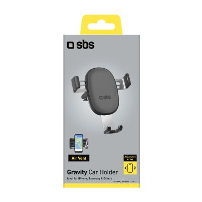 2. SBS TESUPPCLIPGRAVK Smartphone-Halterung für Lüftungsschlitze, Schwerkraft – Schwarz