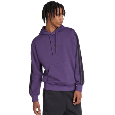 10. Herren adidas Essentials 3-Streifen Fleece-Sweatshirt Lila JX0740