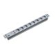 2. Bachmann 19" ALU 1U SS Steckdosenleiste, 8-fach 35, grau, 2,0 m, ohne Schalter