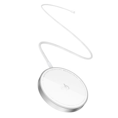 2. Baseus Simple Mini4 Air Qi2 15W Magnetisches kabelloses Ladegerät – Silber