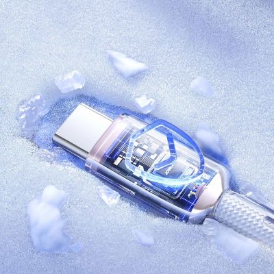 13. Joyroom S-A42 Crystal-Clear Series 60W USB-C – USB-C-Kabel 1,2 m – Weiß