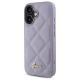 2. Guess Quilted Metal Logo Hülle für iPhone 16 – Hellviolett