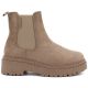 2. Damen-Wildleder-Ankle-Boots mit beigefarbenem Plateau, Big Star UU274858
