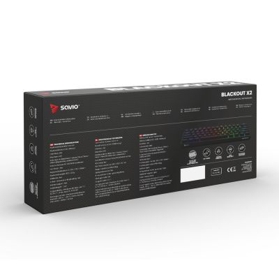 7. SAVIO MECHANISCHE TASTATUR BLACKOUT X2 OUTEMU RED HOT SWAP