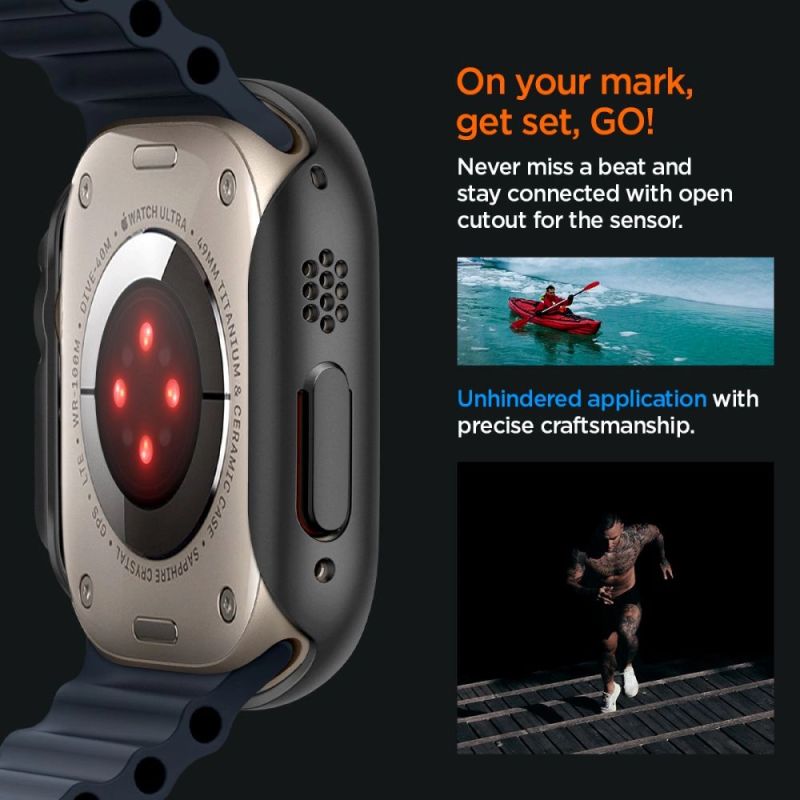 15. Spigen Thin Fit Gehäuse für Apple Watch Ultra (49 mm) – Schwarz