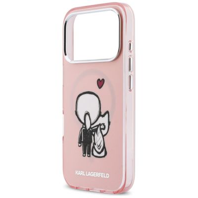 6. Karl Lagerfeld Karl & Choupette MagSafe Back Case für iPhone 17 Pro Max – Pink