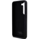 7. Karl Lagerfeld Silikon Choupette Metal Pin Hülle für Samsung Galaxy S24 – Schwarz