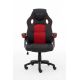 Raptor Gaming 437764 Gaming-Stuhl, gepolsterter Sitz, Schwarz, Rot