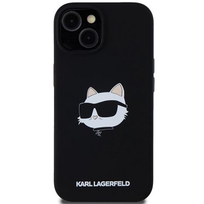 3. Karl Lagerfeld Silikon Choupette Head MagSafe Hülle für iPhone 15 Plus / 14 Plus – Schwarz