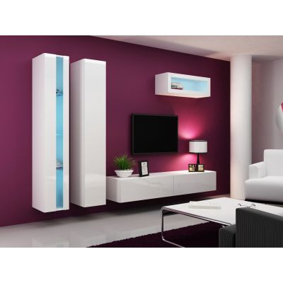 10. VIGO NEUES Regal 180/40/30, weiß/glänzend weiß