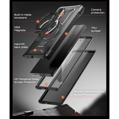 7. Supcase UB Grip Mag MagSafe 2er-Set Hülle für Samsung Galaxy Z Fold 8 - Schwarz