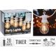 9. Gartengirlande Partybeleuchtung 20 LED A60 weißes Kabel