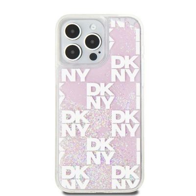 3. DKNY Liquid Glitter Multilogo Hülle für iPhone 15 Pro Max – Pink