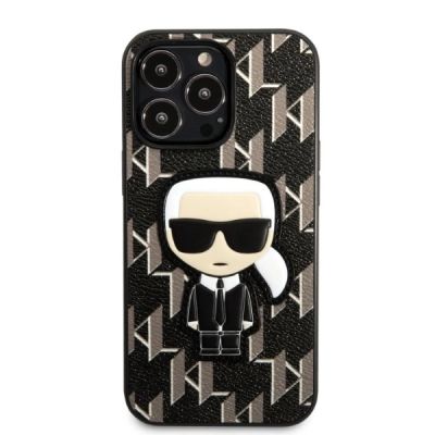3. Karl Lagerfeld KLHCP13LPMNIKBK iPhone 13 Pro / 13 6.1" Hardcase schwarz/schwarz Monogram Ikonik Patch
