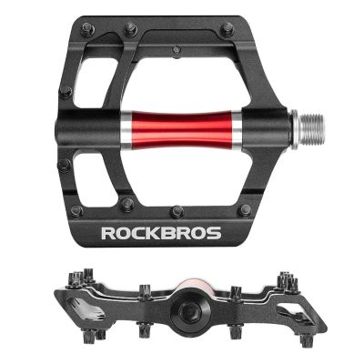 5. Rockbros 2020-12CBK Plattform-Fahrradpedale aus Aluminium – Schwarz