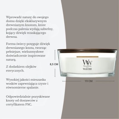 2. Ellipsenkerze WEISSES TEAKHOLZWICK