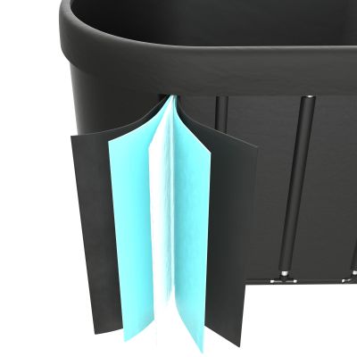 10. VIRTUFIT Ovales Eisbad 500 Liter Anthrazit mit Zubehör