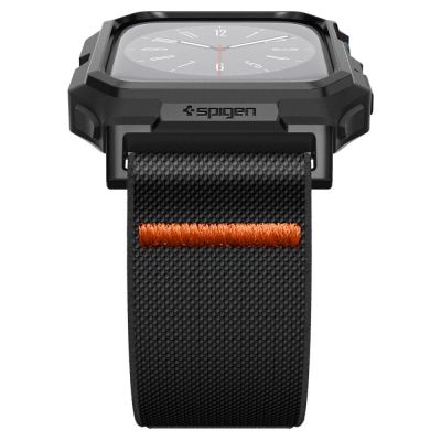 2. Spigen Lite Fit Pro Hülle mit Armband für Apple Watch 4 / 5 / 6 / 7 / 8 / 9 / SE (44 / 45 mm) – Mattschwarz