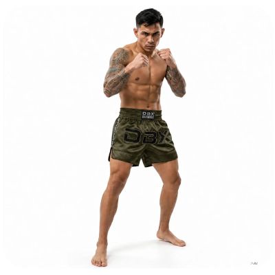 3. Herren-Thaishorts ARMY GREEN V1 COMBATWEAR | DBX Bushido