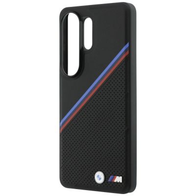 6. BMW Tricolor Metal Logo MagSafe Hülle für Samsung Galaxy S26 Ultra - Schwarz