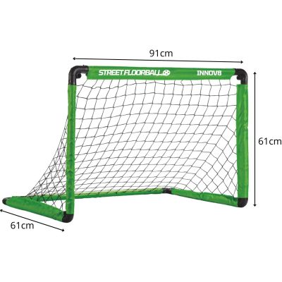 4. Faltbares Floorball-Tor, 2 Schläger und Ball, 91 x 6 x 61 cm, Enero